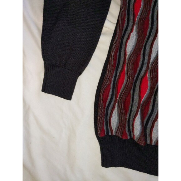 Vintage L.Tavernari Sweater coogi tundra Style Red Italy Christmas Cosby Large L - Picture 5 of 6